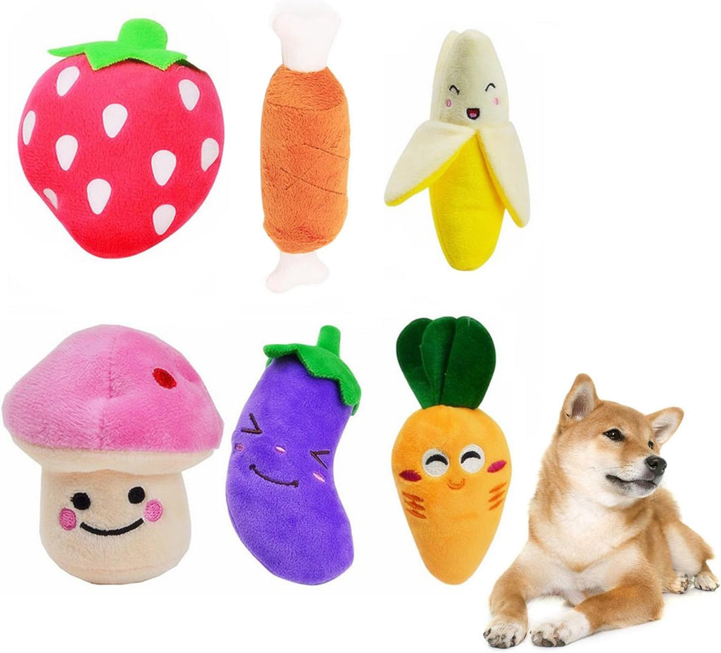 Small Dog Toys Squeaky Dog Toys Pets Squeaky Toy, 6 Pcs Plush Puppy Toys for Small Medium Dogs