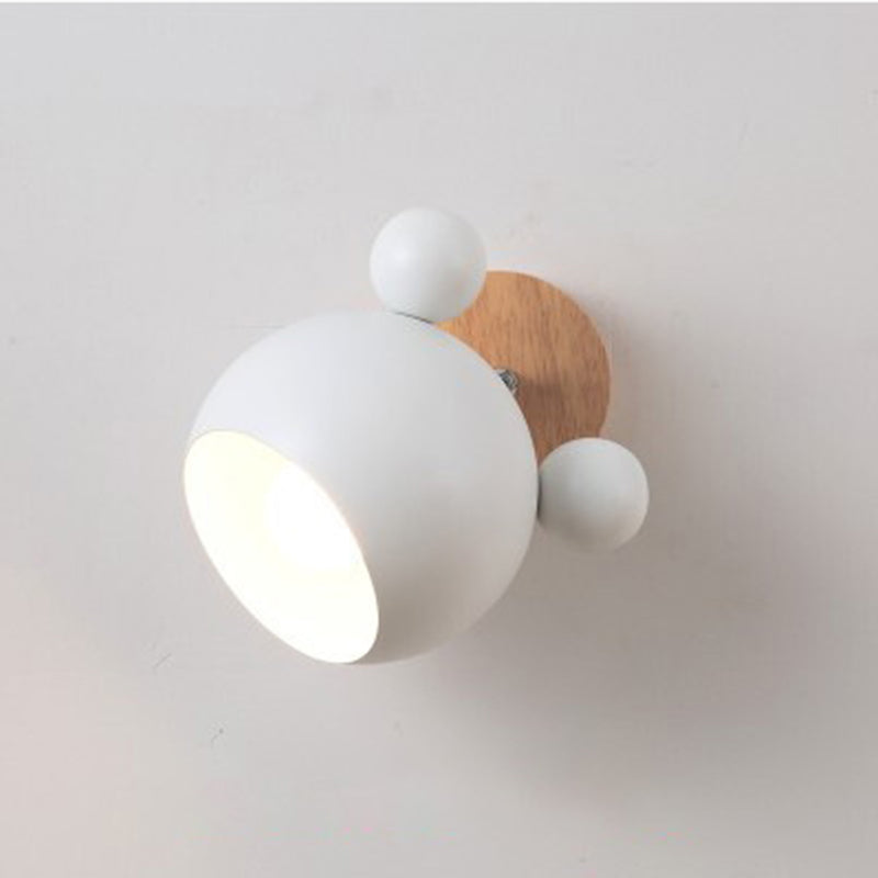 Nordic Wall Lamp Bedroom Bedside Lamp Pink Cute Personality Decorative Lamp Macaron Simple Children's Room Wall Lamp