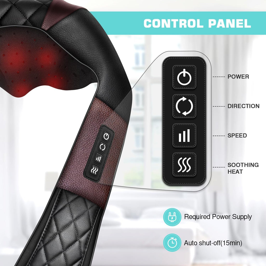 Shiatsu Neck Massager with Heat for Pain Relief
