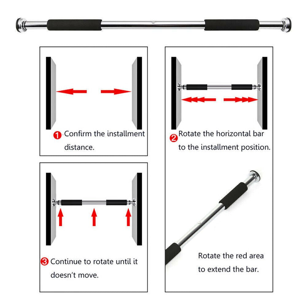 Chin up Pull up Door Gym Exercise Bar Training Fitness Strength Bar Home Workout