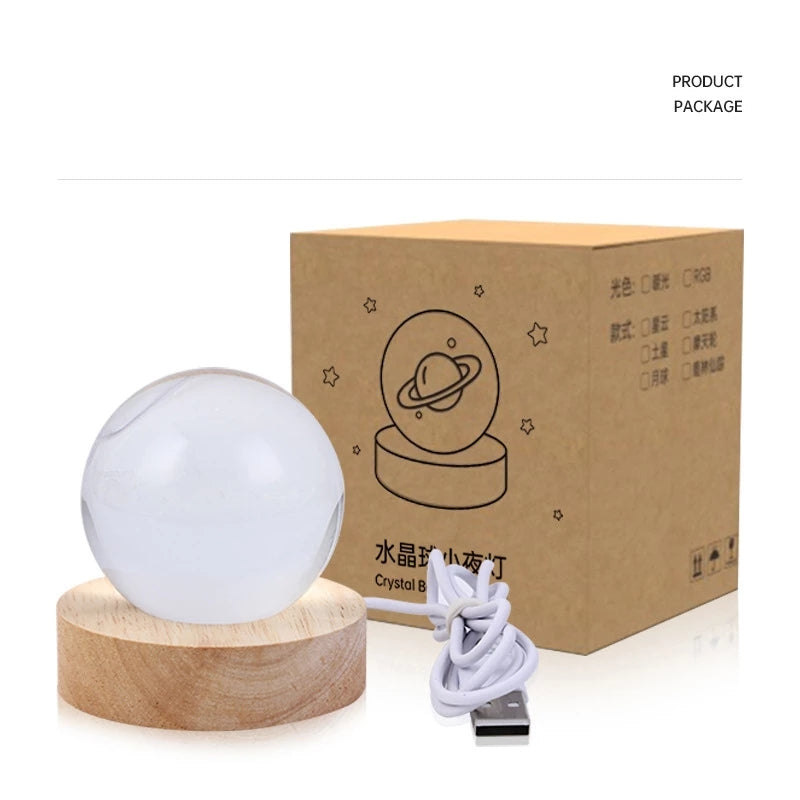 Luminous Star Crystal Ball Lamp