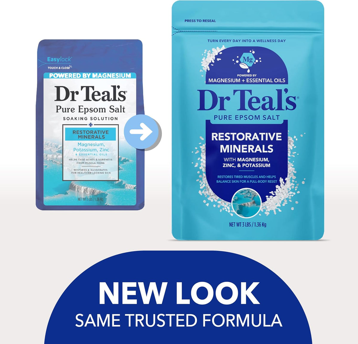 Dr Teals Restorative Minerals Epsom Salts 3Lb 1.36Kg