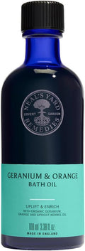 Geranium & Orange Bath Oil, Energise Body & Mind, Uplifting Scents, Bath Soak, Vegan & Cruelty-Free, 100Ml