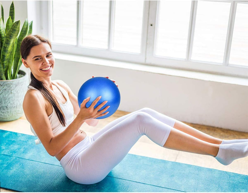 Yoga Starter Kit 5Pcs Yoga Blocks and Strap Set Yoga Ball Foam Yoga Brick Fitness Exercise Resistance Loop Band Stretching Strap Pilates Belt Yoga Equipment and Accessories for Home,Gym,Yoga Training