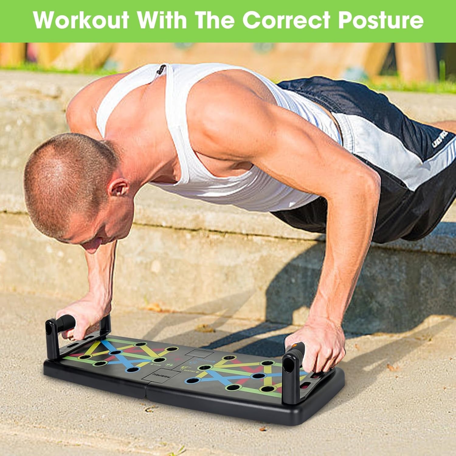 Push up Board Home Exercise Press up Board Strength Training Workout Fitness Gym Equipment