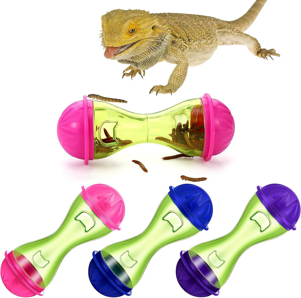 Bearded Dragon Toys (3Pcs) - Reptile Enrichment Ball Accessories, Food Toys, Transparent Design, Pet Tank Decor, Lizard Gecko Small Animal Habitat Terrarium