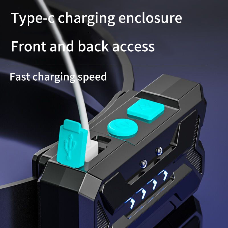 LED Induction COB Headband Light Outdoor Cycling Lights USB Rechargeable Night Running Lights Strong Light Silicone Headlamp