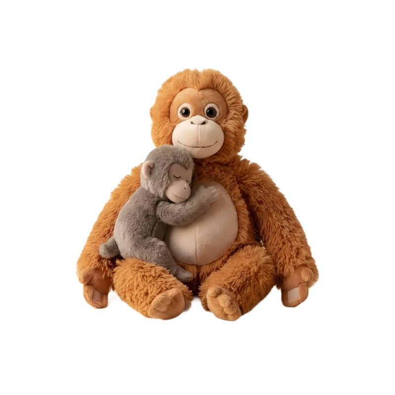 Punch Monkey Plush Mother and Baby Monkey, Boxing Mom Ape Stuffed Animal Dolls