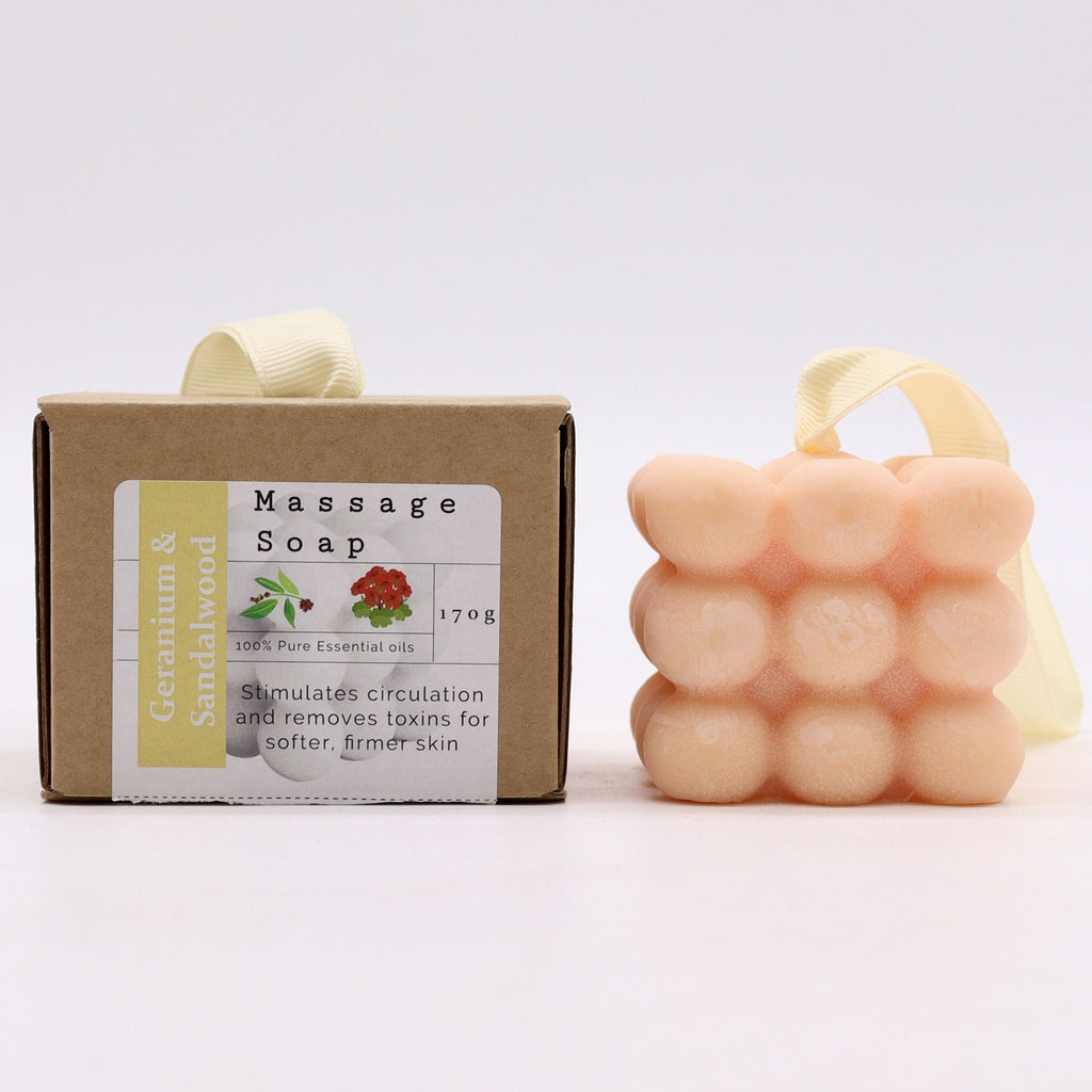 Boxed Single Massage Soaps - Geranium & Sandalwood-1