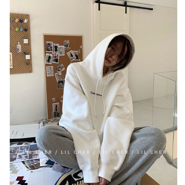 Chic Lightweight Hoodie for Women with Letter Print, Casual Loose Fit