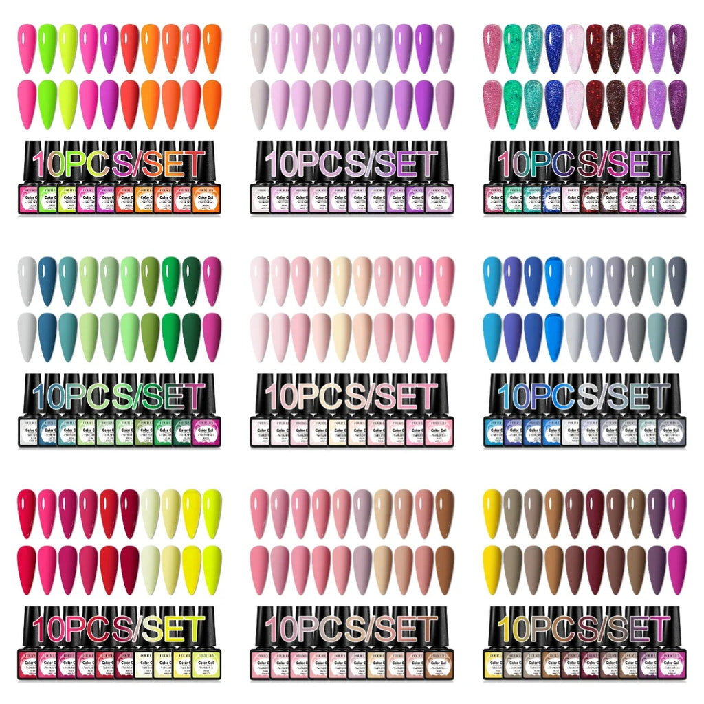 Colorful Gel Nail Polish Kit for Long Lasting Manicures