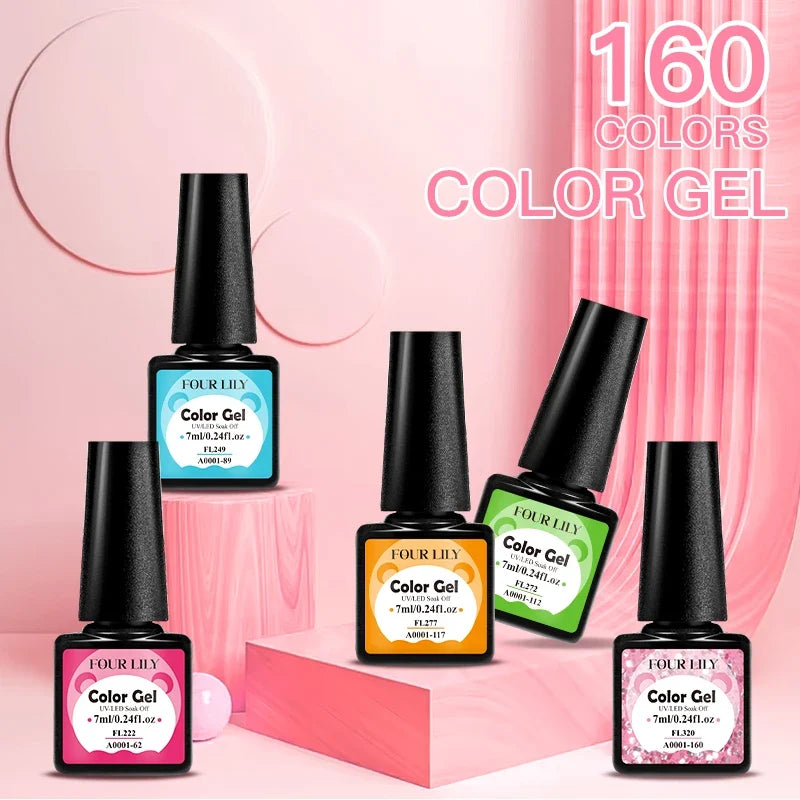 Colorful Gel Nail Polish Kit for Long Lasting Manicures