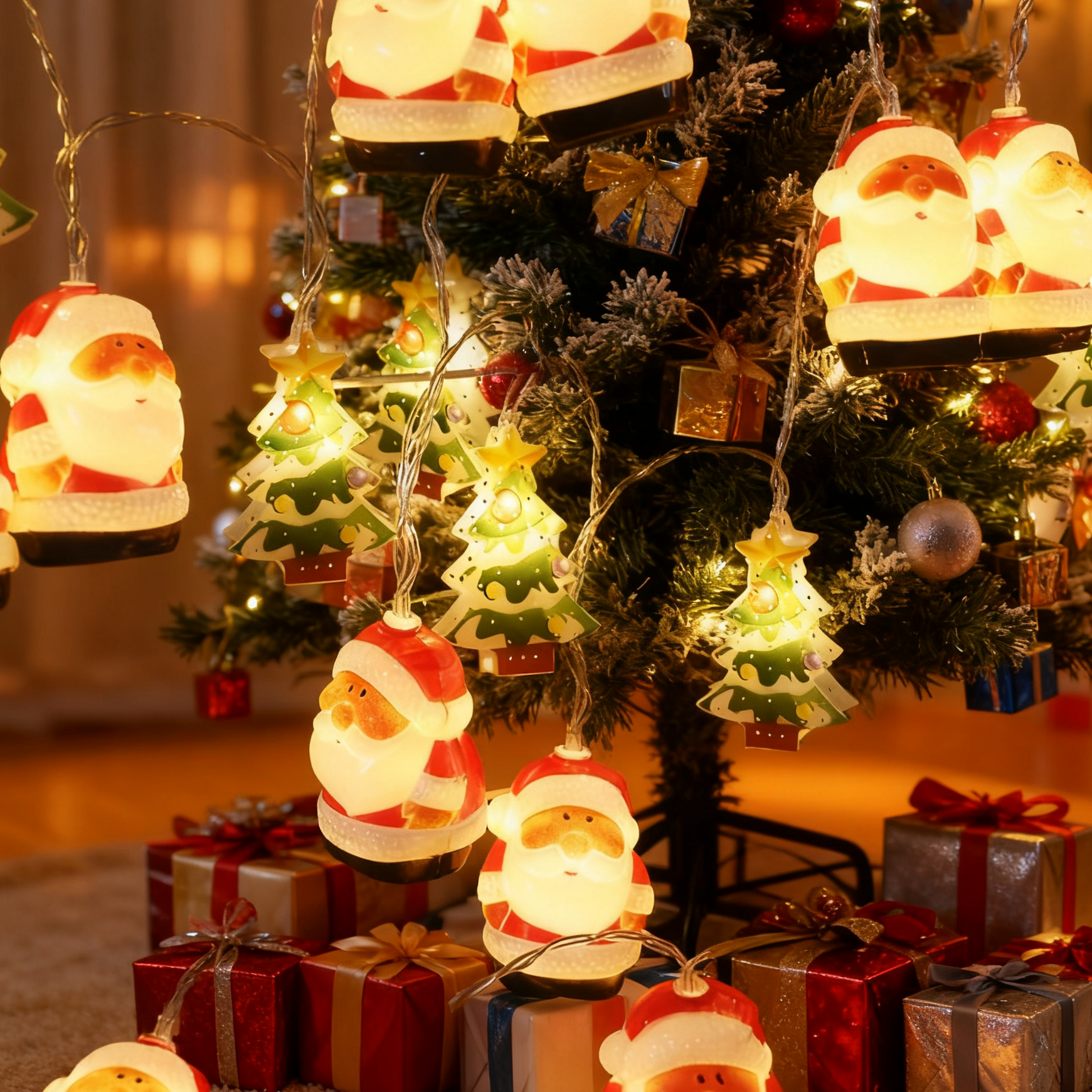 Santa Claus+Christmas Tree Christmas Lights LED Light String