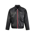 Collar PU leather jacket jacket