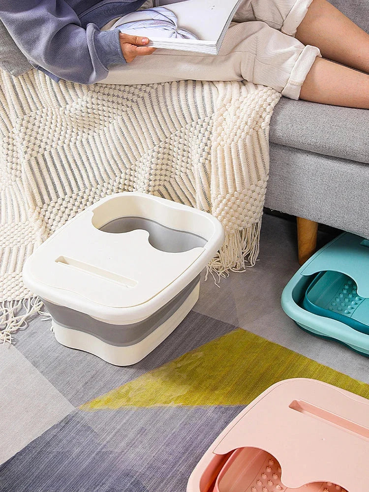 Foldable Footbath Massage Bucket Soaking Bucket Folding Basin Spa Foot Bath Bucket Household Sauna Bathtub Pedicure Bath Bathtub-4