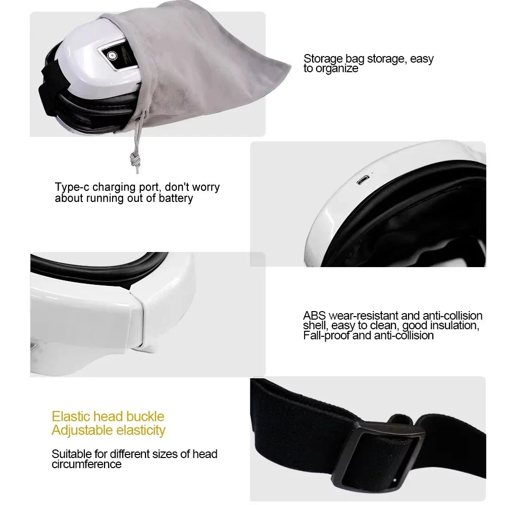 6D Smart Eye Massager Vibration Airbag Compress Eye Care Instrument Bluetooth Music Eye Massage Glasses Eye Relax Fatigue-4