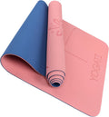 Yoga Mat with Alignment Lines. Yoga Mats with Carry Strap Perfect for Pilates and Fitness Workout, Eco Friendly Non Slip Thick Yoga Mats for Women and Men - Yoga Matt.
