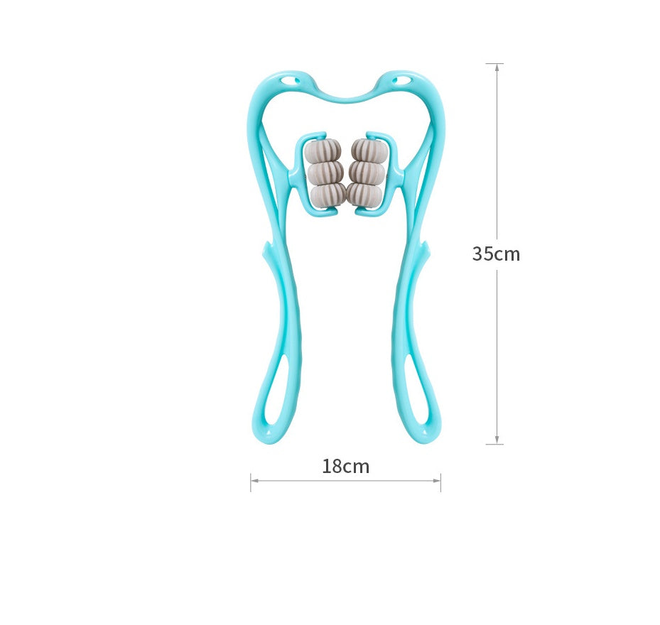 Multifunctional Manual Six-wheel Neck Massager Massage Relieve Roller Massage Tool-2