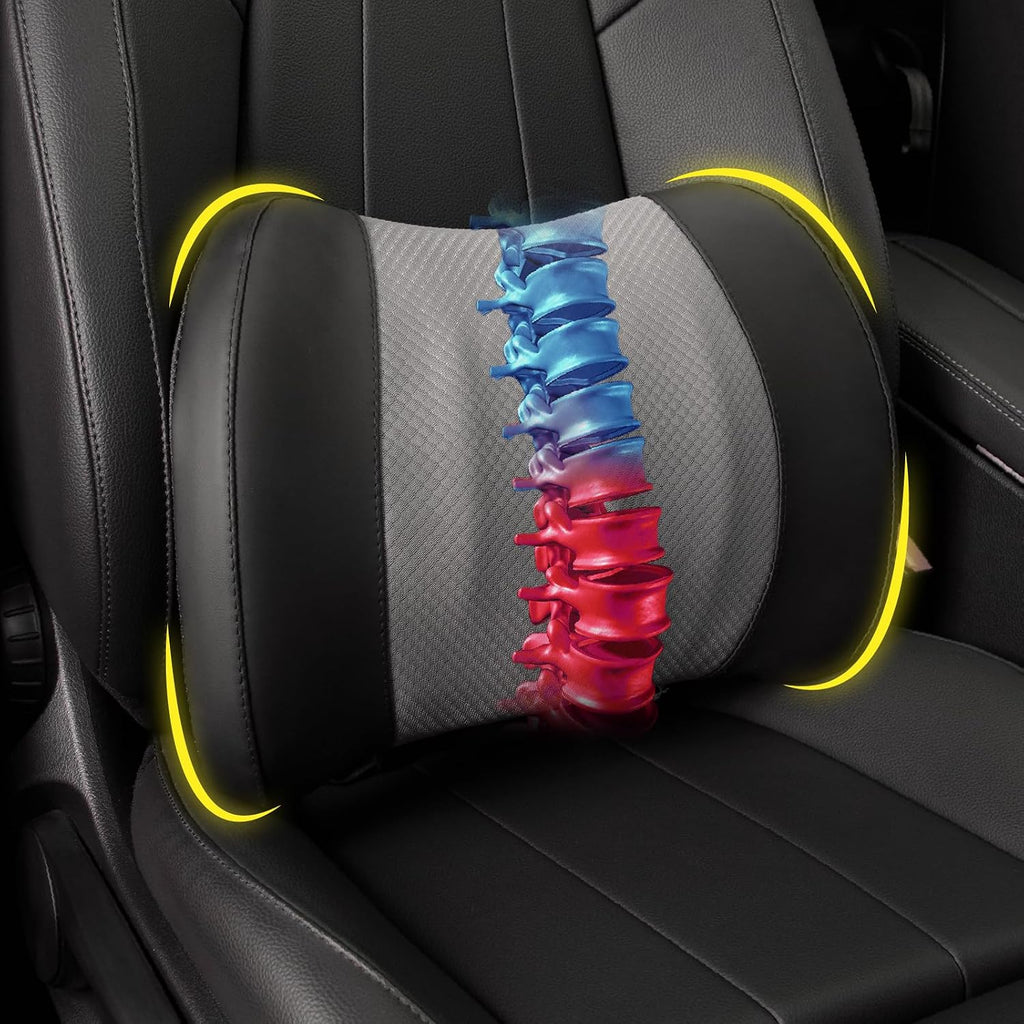 Lumbar Support Pillow for Car, Car Seat Back Support for Driving