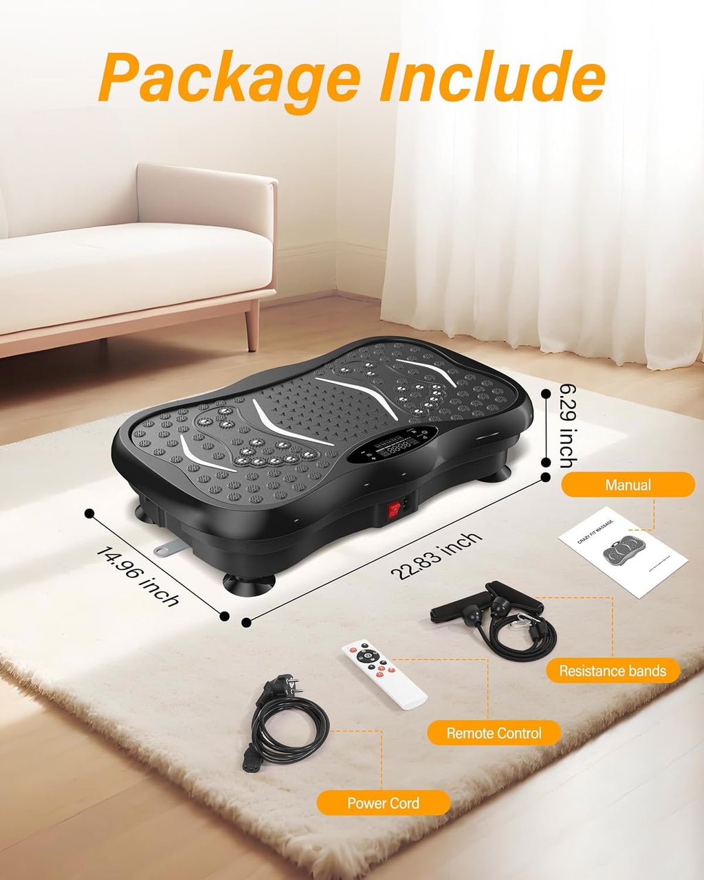 Vibration Plate Exercise Machine, 99 Speeds, 5 Programmes