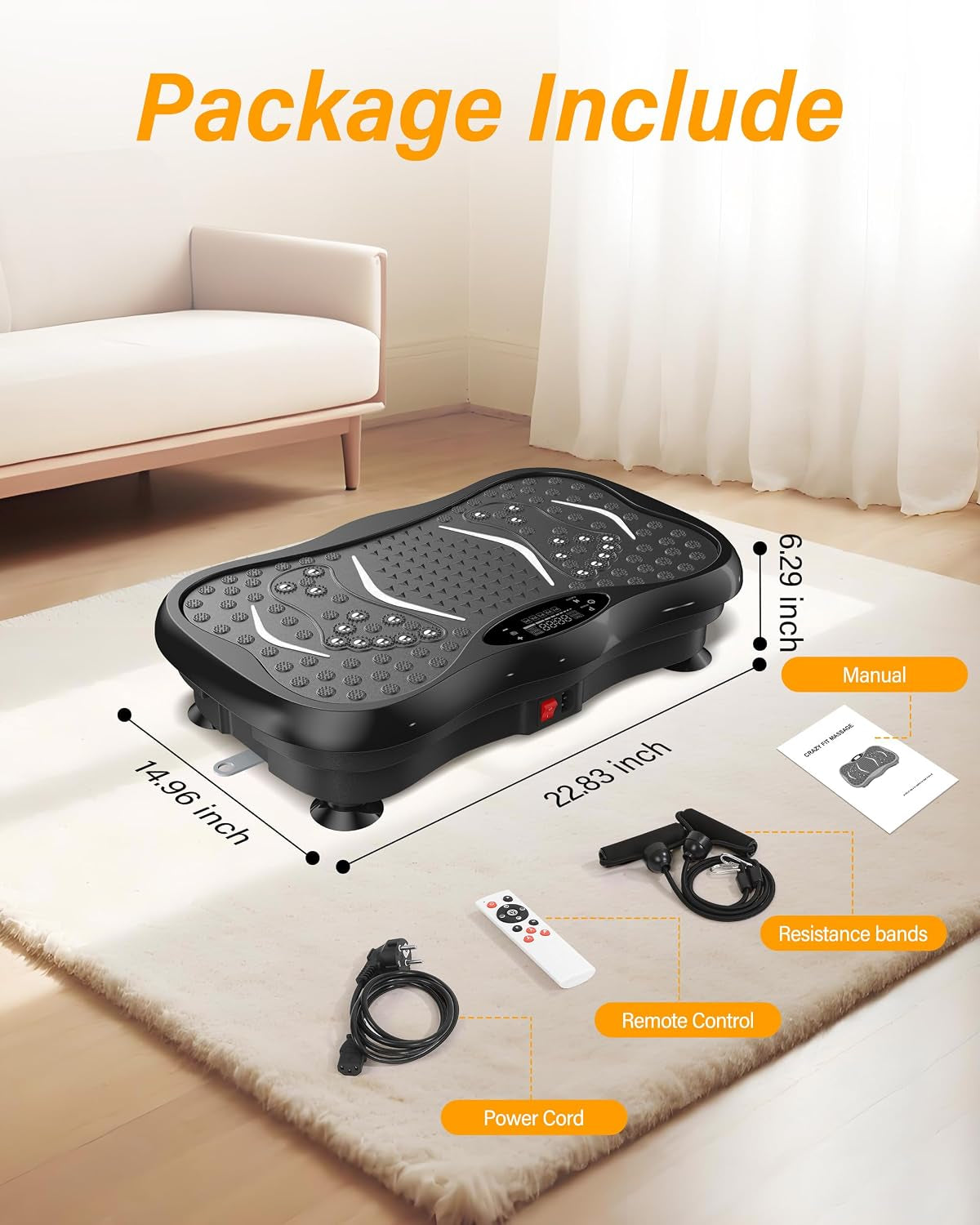Vibration Plate Exercise Machine, 99 Speeds, 5 Programmes