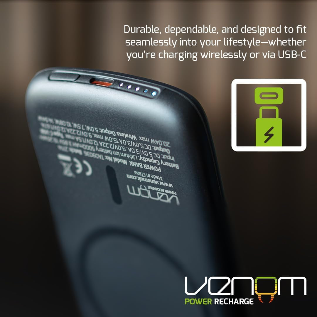 Magnetic Power Bank, 5000Mah Fast Charge, Magsafe Compatible, for Iphone and Android