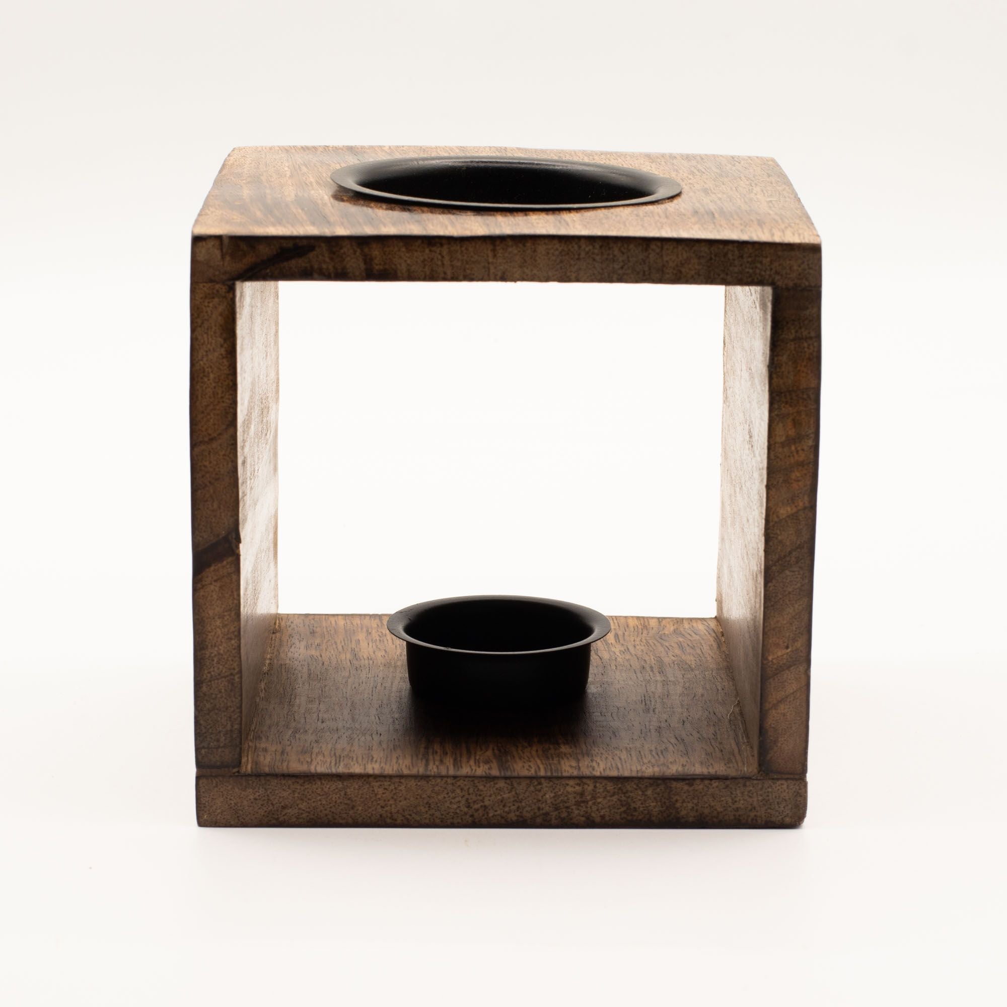 Large Square Mango Wood Oil Burner  - Tree of Life-2