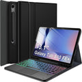 Touchpad Keyboard Case for Samsung Galaxy Tab S10 FE plus 13.1 Inch 2025 SM-X620/X626B, 7 Color Rainbow Backlight Detachable Bluetooth Trackpad Keyboard Folio Smart Cover with S Pen Holder