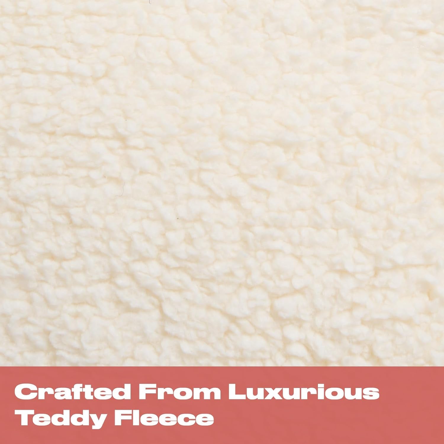 Reading Pillow Teddy Fleece Cream, Cuddle Cushion for Adults Super Soft Cosy Back Support Cushion with Arms Comfy Back Pillow for Bed Relaxing Comfy