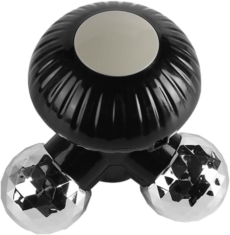 Mini Handheld Electric Vibration Deep Tissue Massager Portable Body Massager for Back Neck Shoulders and Hands Powered by USB or 3AAA Batteries (Black)