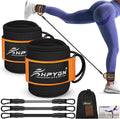 Ankle Resistance Bands with Cuffs, Ankle Bands for Working Out, Resistance Bands for Leg Butt Training Gym Equipment for Kickbacks Hip Gluteus Training Exercises, Ankle Strap with Exercise Bands