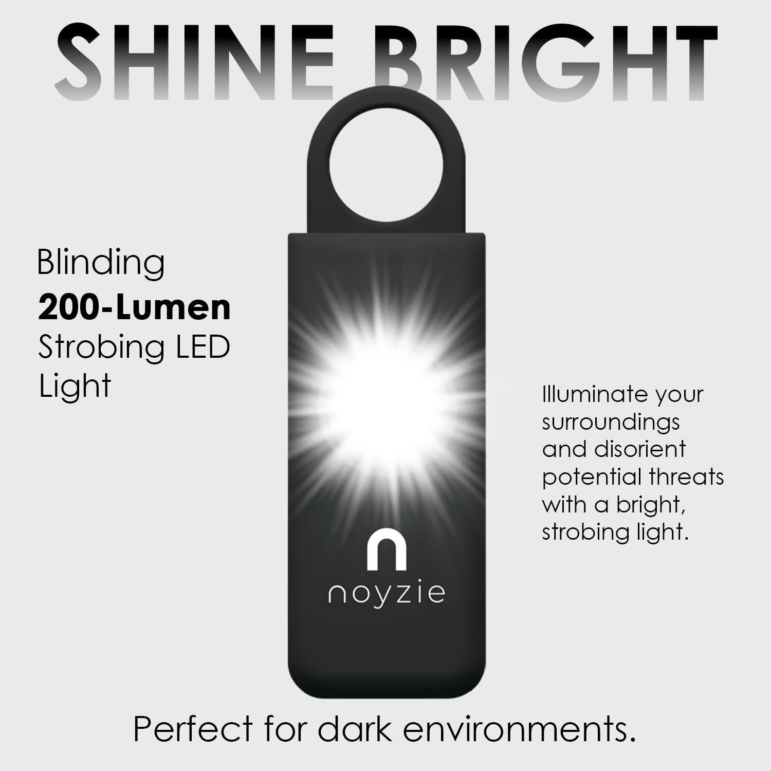 Personal Alarm  Personal Safety Alarm with LOUD 125Db Siren and 200-Lumen Strobing LED Light - Self Defence Rope Alarm Keyring Keychain for Women, Men, Elderly & Dog Walkers