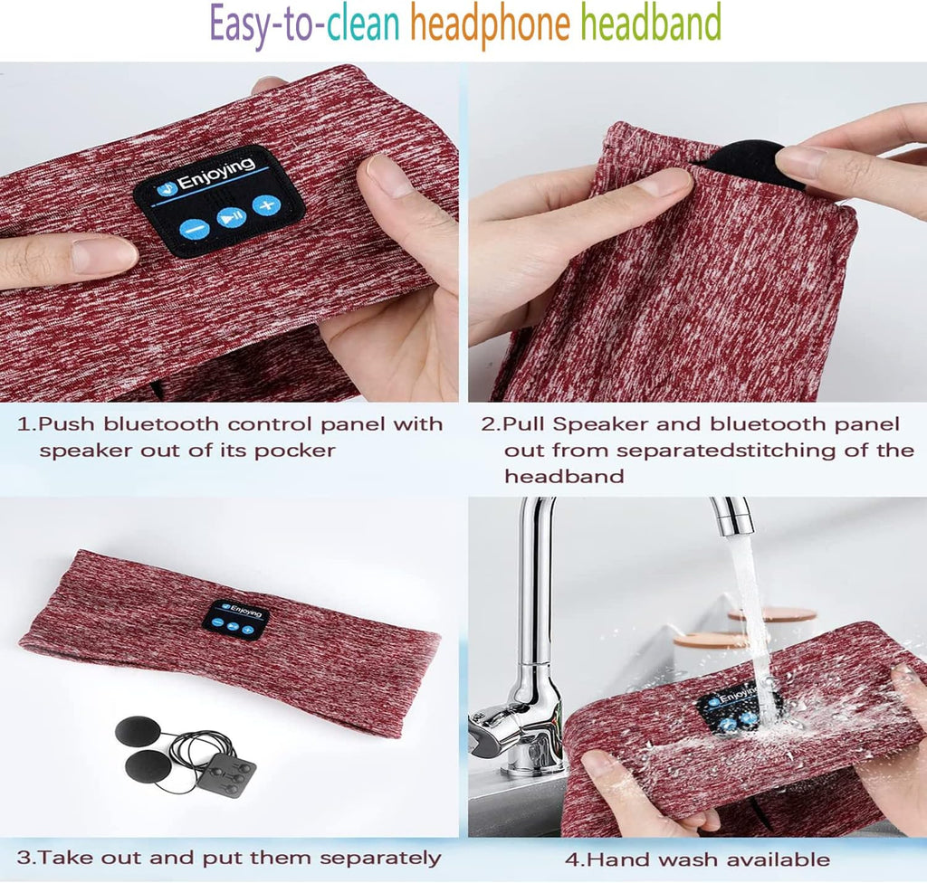 Sleep Headphones V5.0 Wireless Bluetooth Snoozeband Built-In HD Speakers