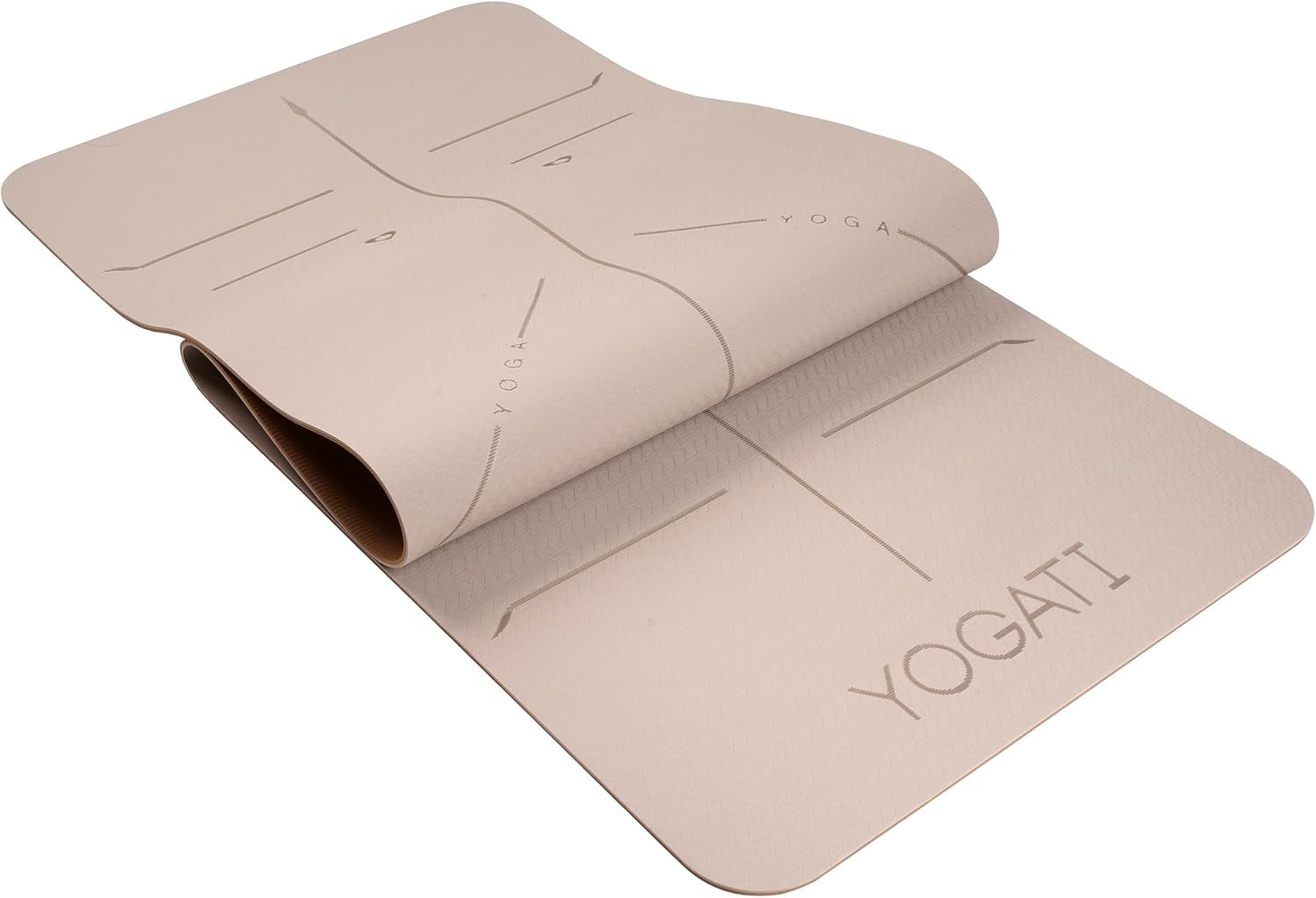 Yoga Mat with Alignment Lines. Yoga Mats with Carry Strap Perfect for Pilates and Fitness Workout, Eco Friendly Non Slip Thick Yoga Mats for Women and Men - Yoga Matt.