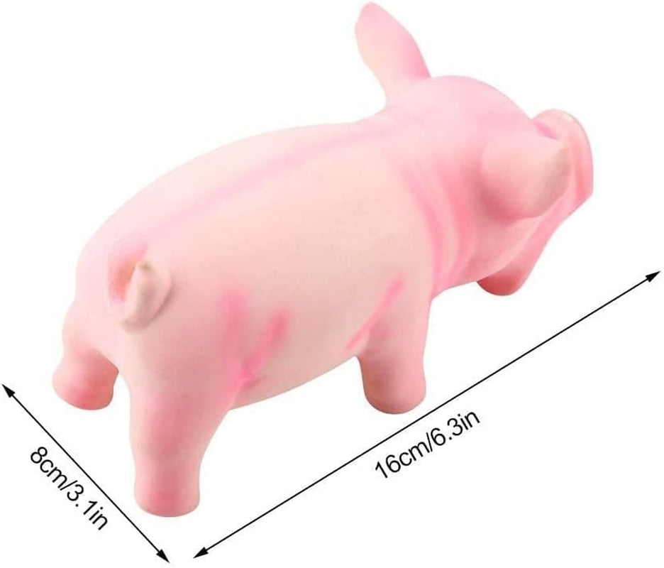 Latex Pig Soft Chew Dog Toy, Squeaky Pig Dog Toys, Pink Latex Puppy Toy Honking Pet Chew Grunting Toy Squeaky Dog Toys Latex Dog Toys Pet Chew Interactive Toys Dog Water Toys for Puppy Small Dog(Pink)
