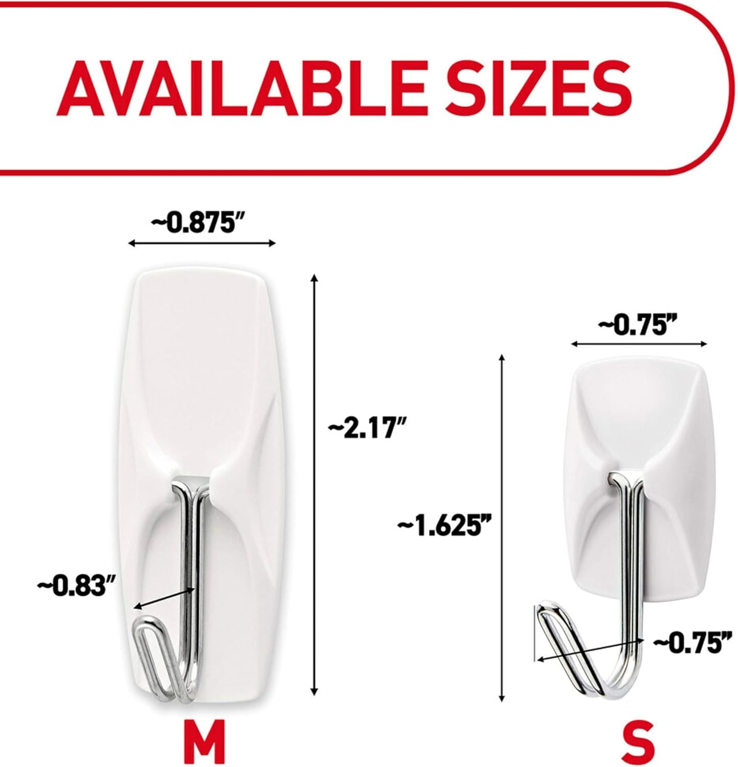 GP067-16NA Small Wire Hardware, Silver, White, 16 Hooks