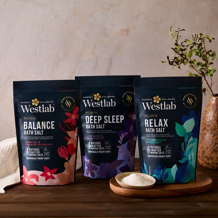 Wellbeing Balance Bath Salts 1Kg Jasmine & Orange Blossom (1 Pack)