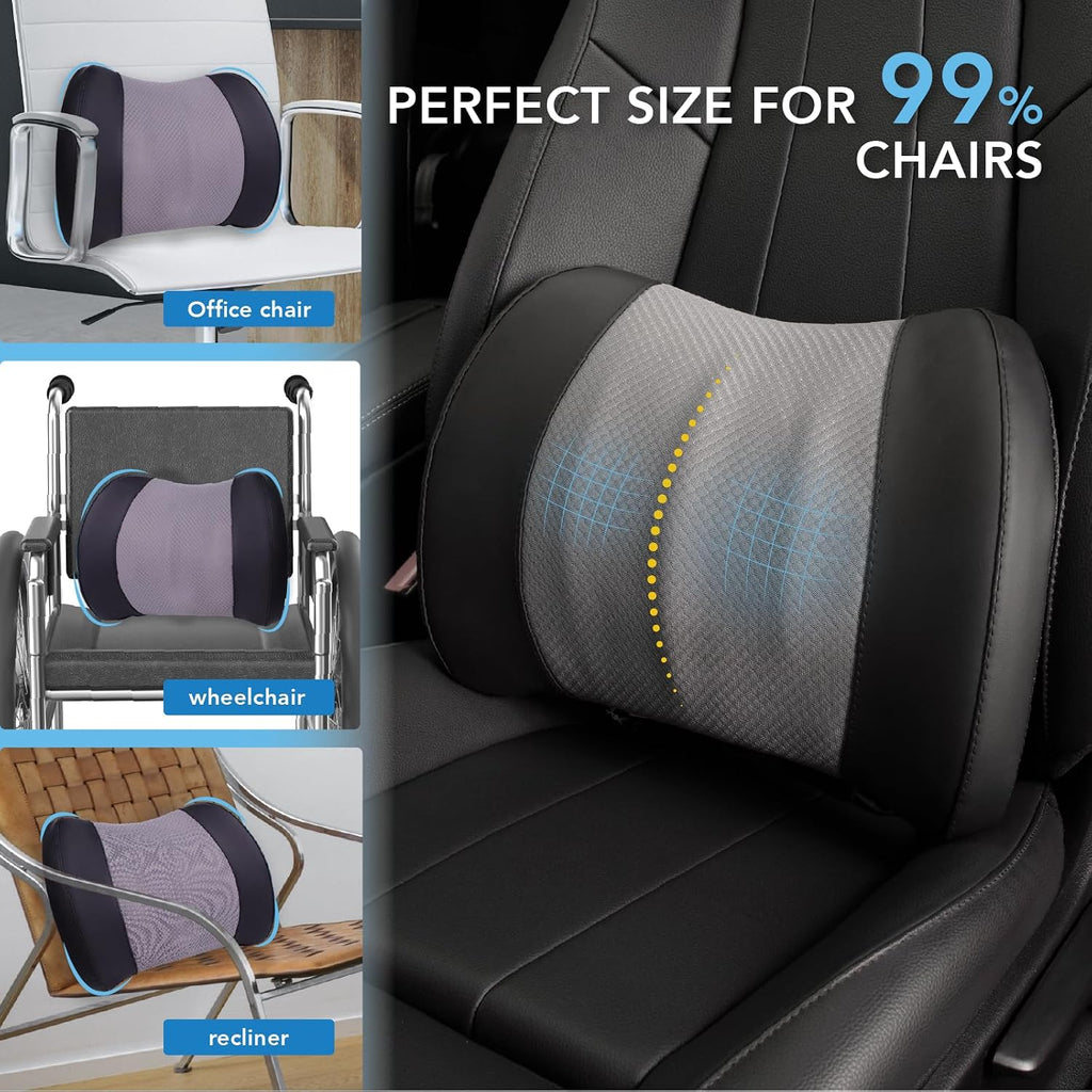 Lumbar Support Pillow for Car, Car Seat Back Support for Driving