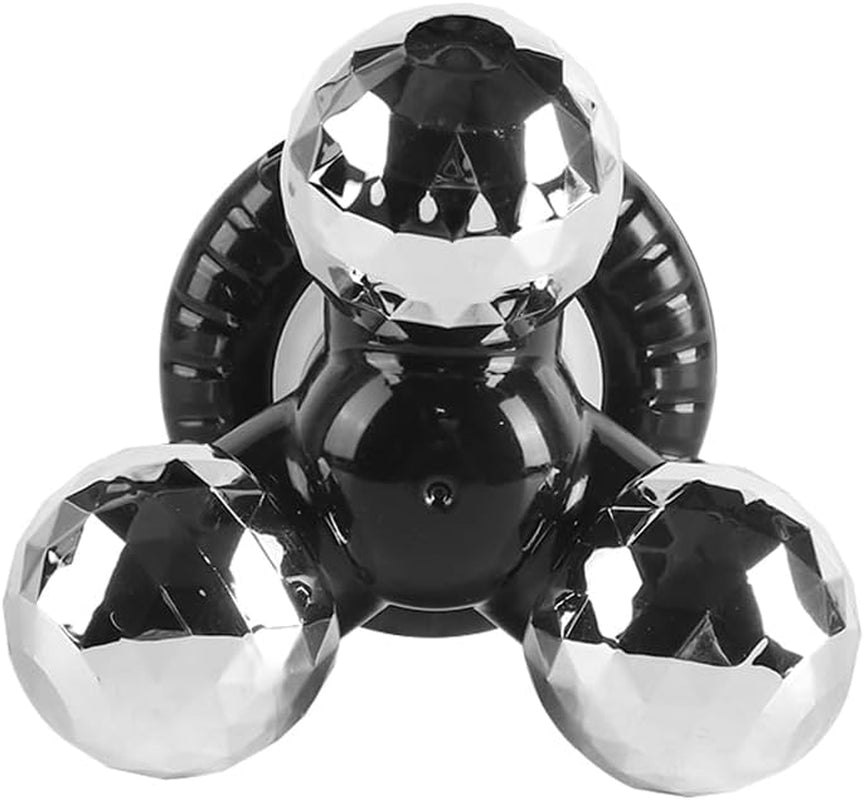 Mini Handheld Electric Vibration Deep Tissue Massager Portable Body Massager for Back Neck Shoulders and Hands Powered by USB or 3AAA Batteries (Black)