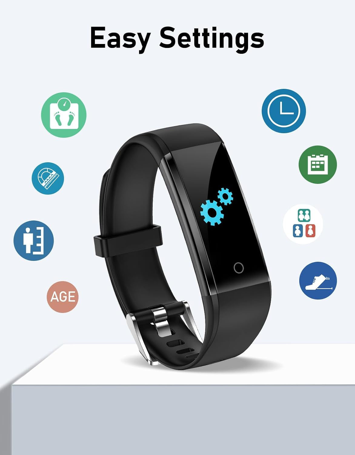 Non-Bluetooth Pedometer Step Counter Watch (No App/No Phone Required)