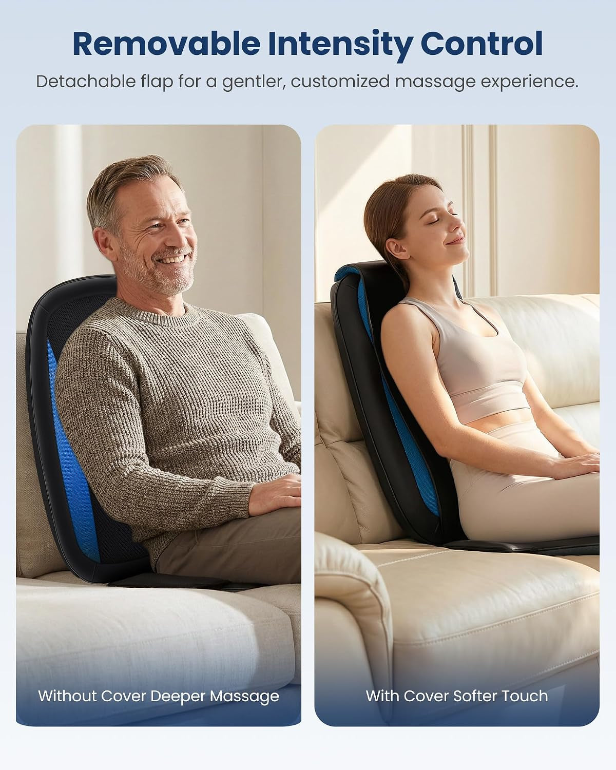Shiatsu Back Massager with Heat, Massage Chair Pad Deep Kneading