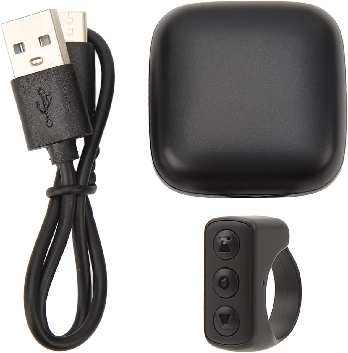 Tiktok Remote Control Kindle APP Page Turner,Bluetooth Camera Video Recording Remote,App Remote Scrolling Ring Clicker,Tik Tok Scrolling Ring for Cell Phone (Black)