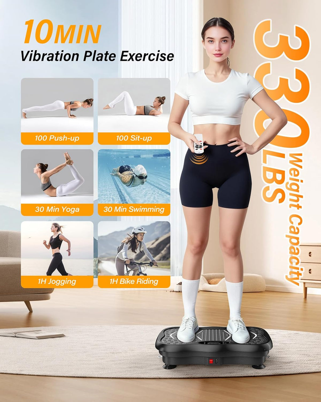 Vibration Plate Exercise Machine, 99 Speeds, 5 Programmes