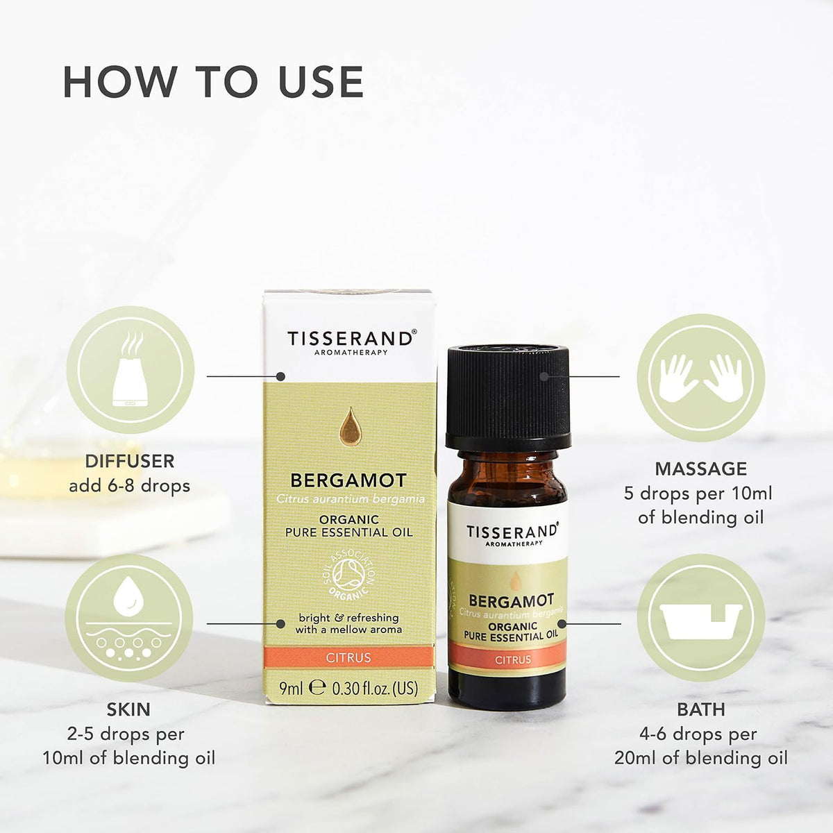 Bergamot Organic Essential Oil - 9Ml