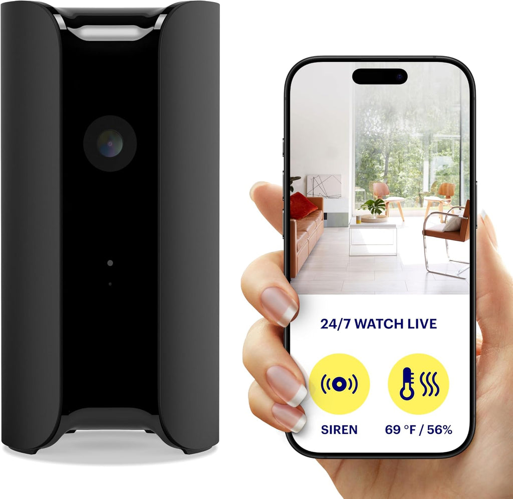 Pro Indoor Home Security Camera 1080P HD Wifi IP | 24/7 Watch Live Video, Siren, Climate Monitor, Motion Alerts, Two-Way Talk, Night Vision, 10X Zoom, Private Mode, Works with Alexa and More